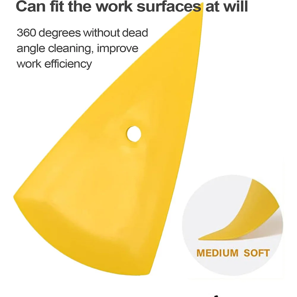 2Pcs Window Tint Squeegee Triangle Film Scraper Card Scraper Tint Tools Vinyl Wrap Triangle Corner Squeegee Film Installation