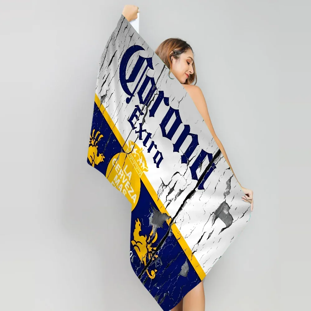 Corona Extra Beer Towel Microfiber Beach Towel Absorbent Quick dry Soft Yoga Swimming Resort Mountain Climbing Towel