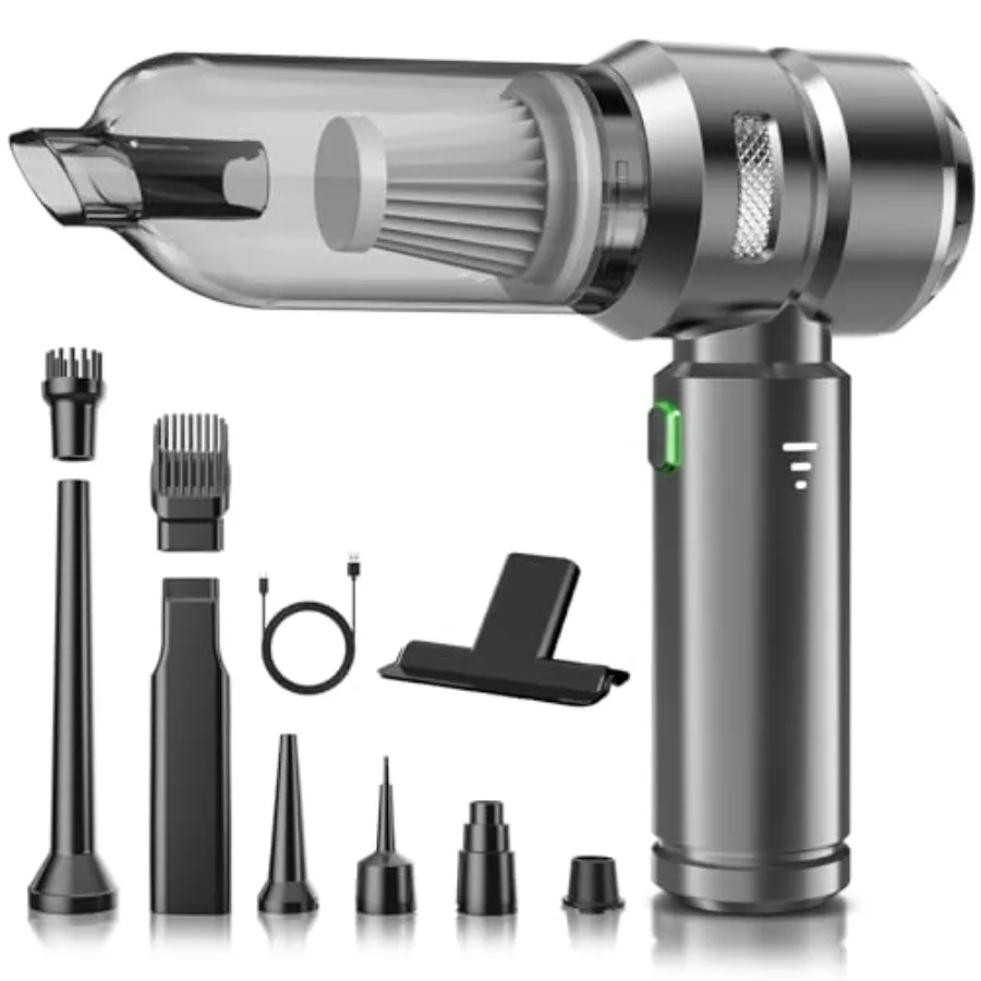 

Handheld Vacuum Cleaner 28000Pa Brushless Motor Cordless Car Vacuum Cleaner 3-Speed Mini Hoovers with Multiple Brush Heads Hand