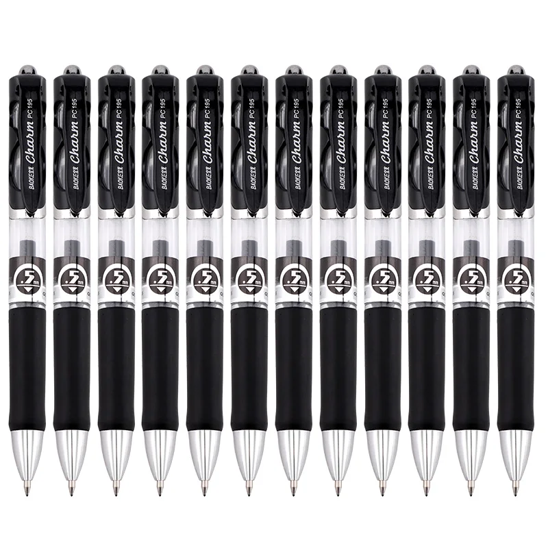 BAOKE PC195 0.5mm Retractable Gel Pen 12pcs