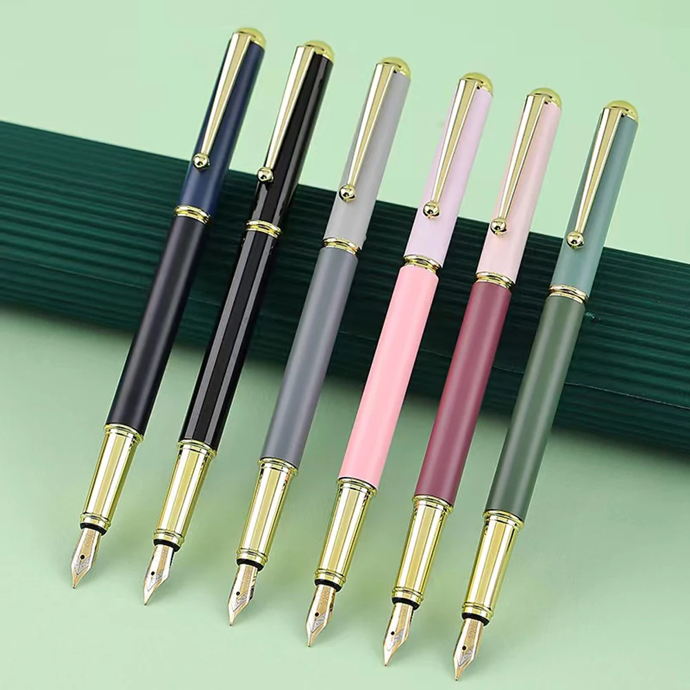 Hochwertiger neuer Morandi zweifarbiger Füllfederhalter aus Metall mit feiner 0,5-mm-Tintenstift, ausgezeichneter Schreibstift für Geschäftsbüros – Detail 10