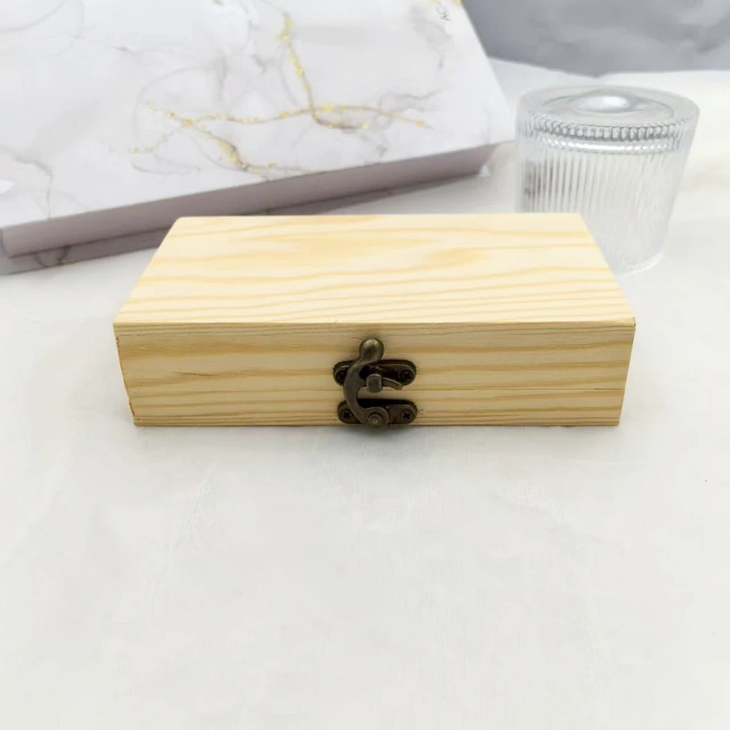 صندوق مجوهرات كلاسيكي عتيق، صندوق خشبي صغير مريح