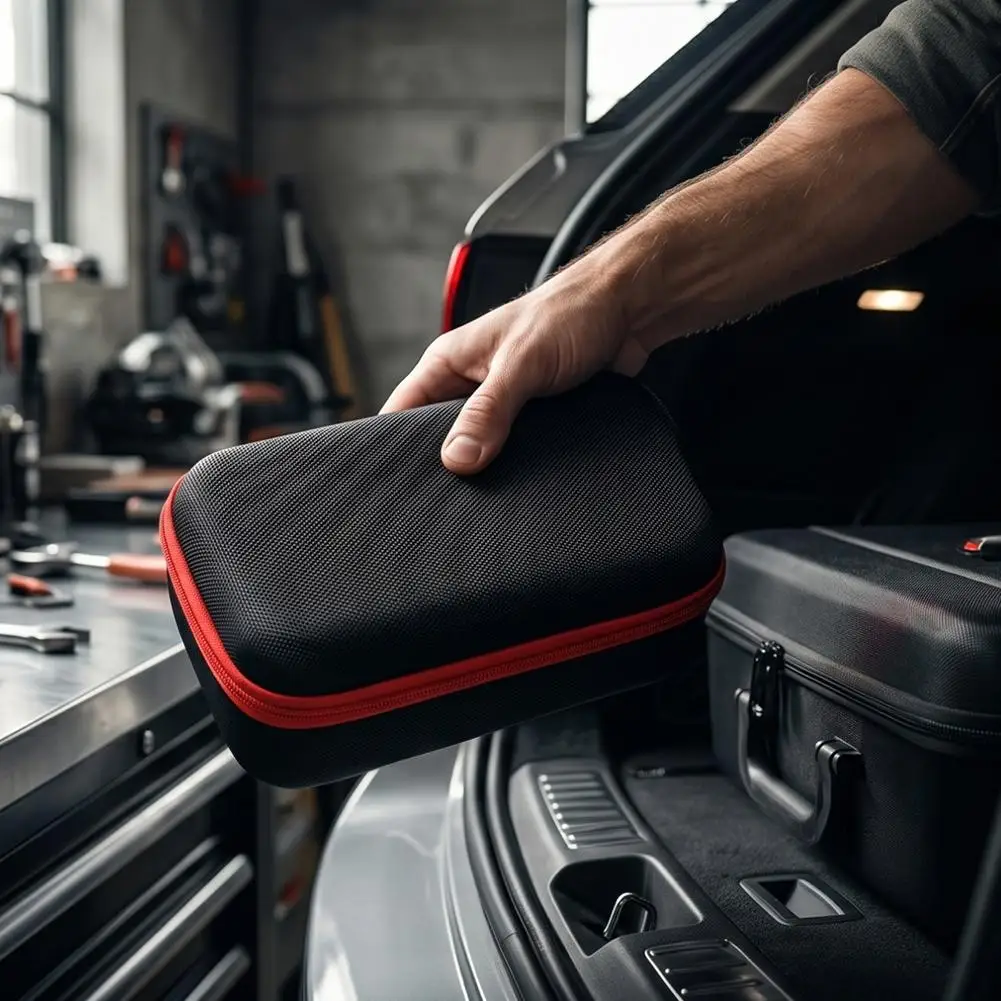 Tragbare Auto-Aufbewahrungsbox, EVA-Hartschalen-Tragetasche für aufblasbare Pumpe, für tragbaren Luftkompressor, für Autostarter – Detail 3