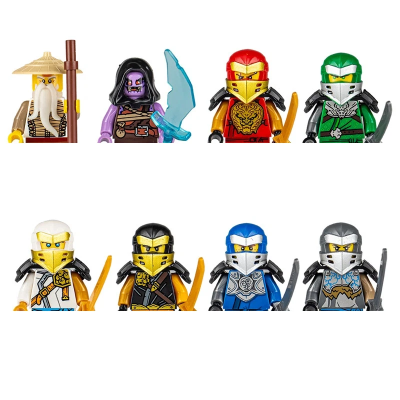 2026 Ninja Figures Garmadon Jay Zane Kai Nya Lloyd Samukai Cole Harumi Ultra Violet Pyro Snake Morro For Kids Blocks Ornament view 2