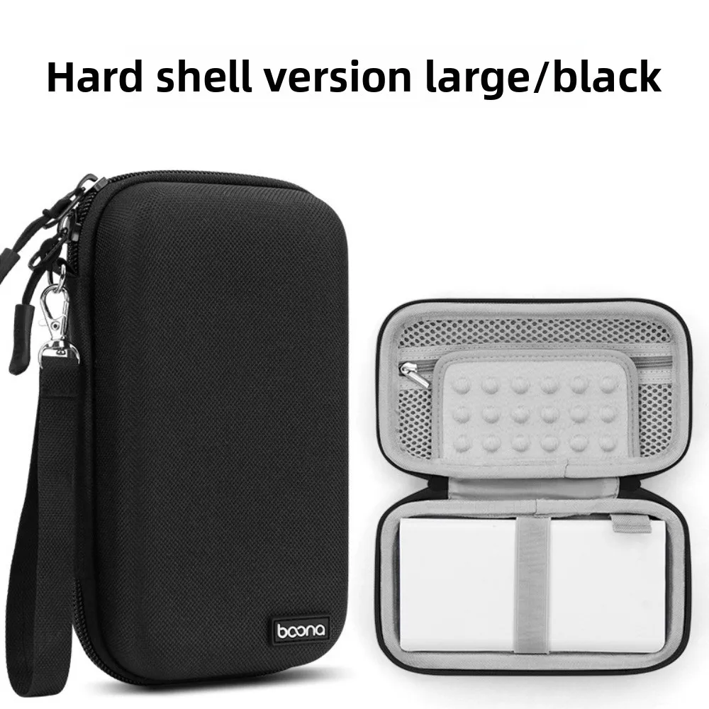 Tas Penyimpanan Power Bank EVA Keras Kapasitas Besar Multi-Fungsi Pengatur Kabel Kantong Anti Debu Tahan Guncangan Tas Gadget Elektronik