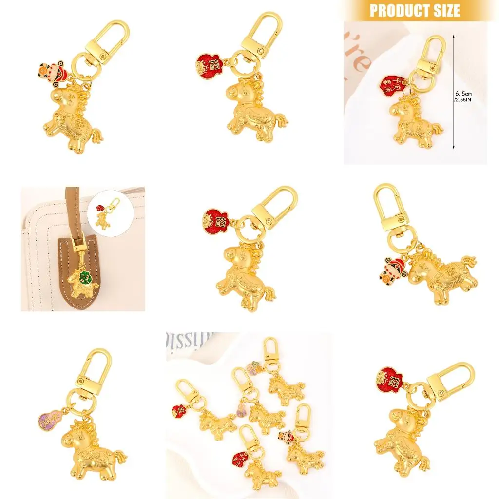  Compact 6.8cm Versatile Alloy Horse Keyring For Keys Bags or Phones Enhancing Luck And Fashion Everyday Use