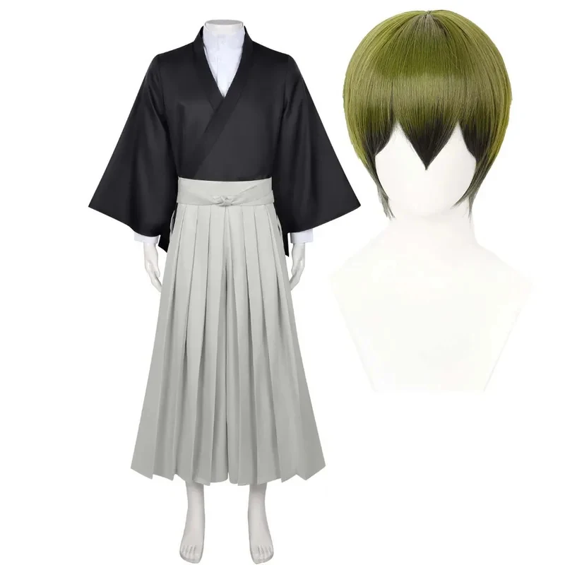 

Adult Men Halloween Party Anime Zenin Naoya Cosplay Costume And Green Wig Full Set fg8'.