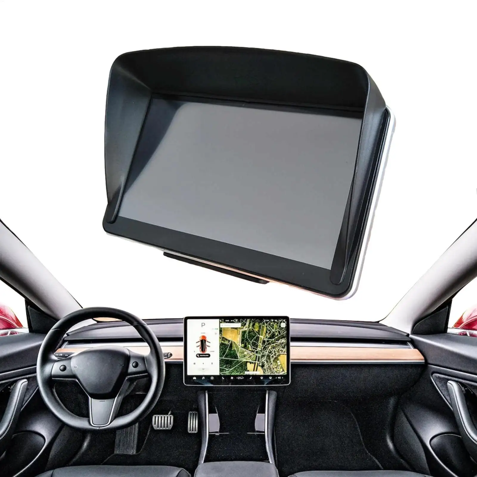 GPS Sun Visor Universal Flexible Extender Cover Universal 5-in Flexible GPS Sun Shade Cover Car Navigation Visor Extender