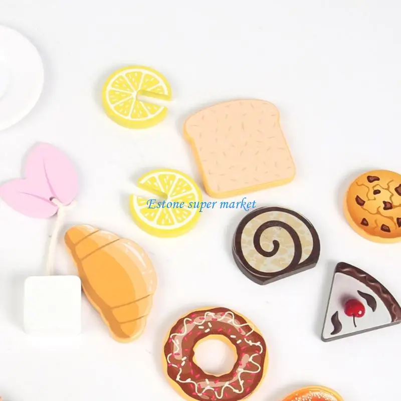 Ensemble cuisine en bois, jeu simulation, jouet pour tout-petits, 3 + accessoires cuisine, cadeau éducatif pour filles