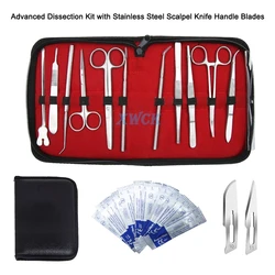 Kit de Sutura Prática Médica Cirúrgica Kit de Treinamento Cirúrgico Instrumentos de Dissecção, Estudantes, 22Pcs por Conjunto