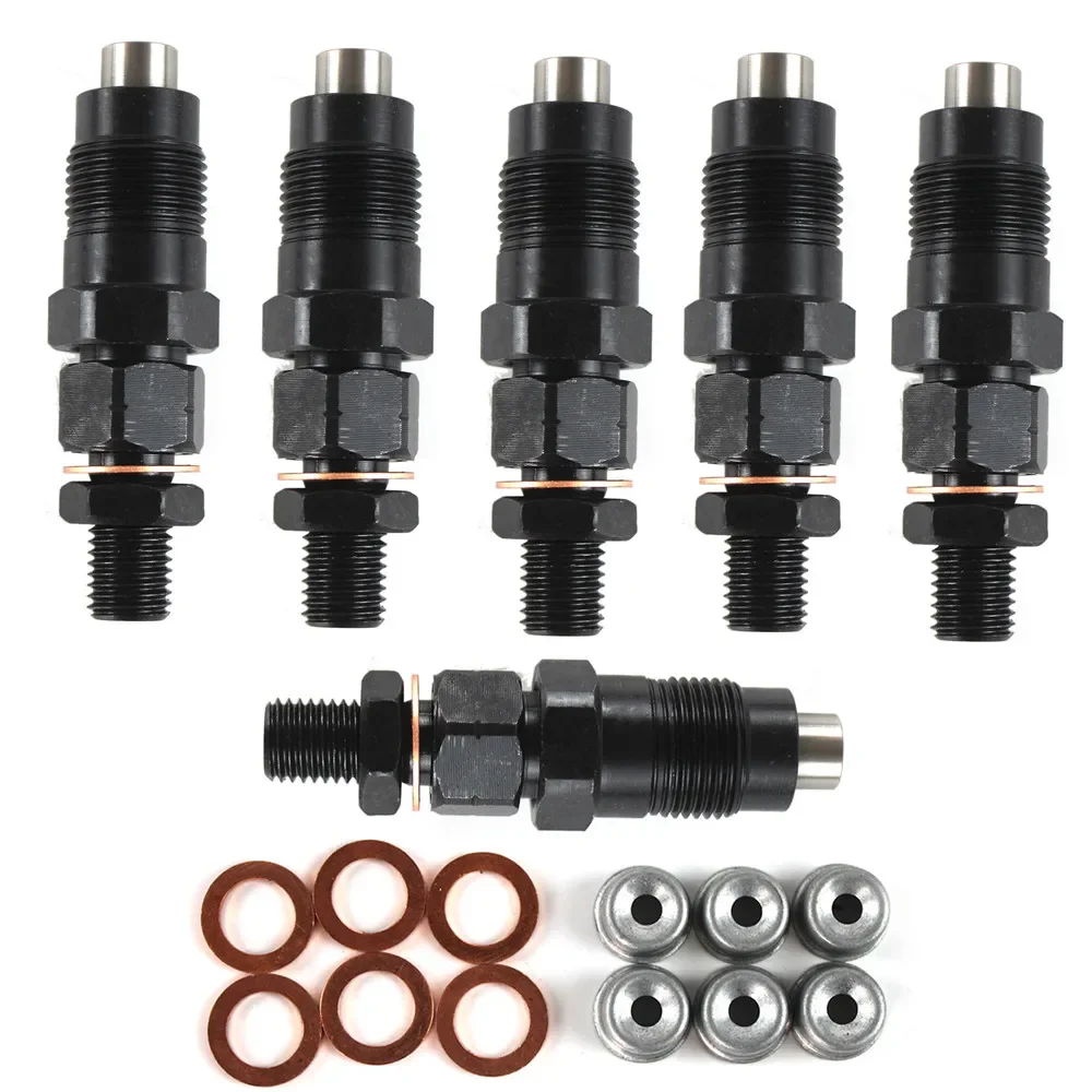 6pc New Diesel Fuel Injectors Nozzles Set Replacement Y61 TD42 TD42T for Nissan Patrol GU Car Engine Repair Accessories Parts