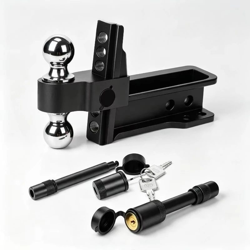 Adjustable High Tensile Aluminum Alloy 6 Inch Double End Trailer Arm with Latch Lock Trailer Connection Accessory