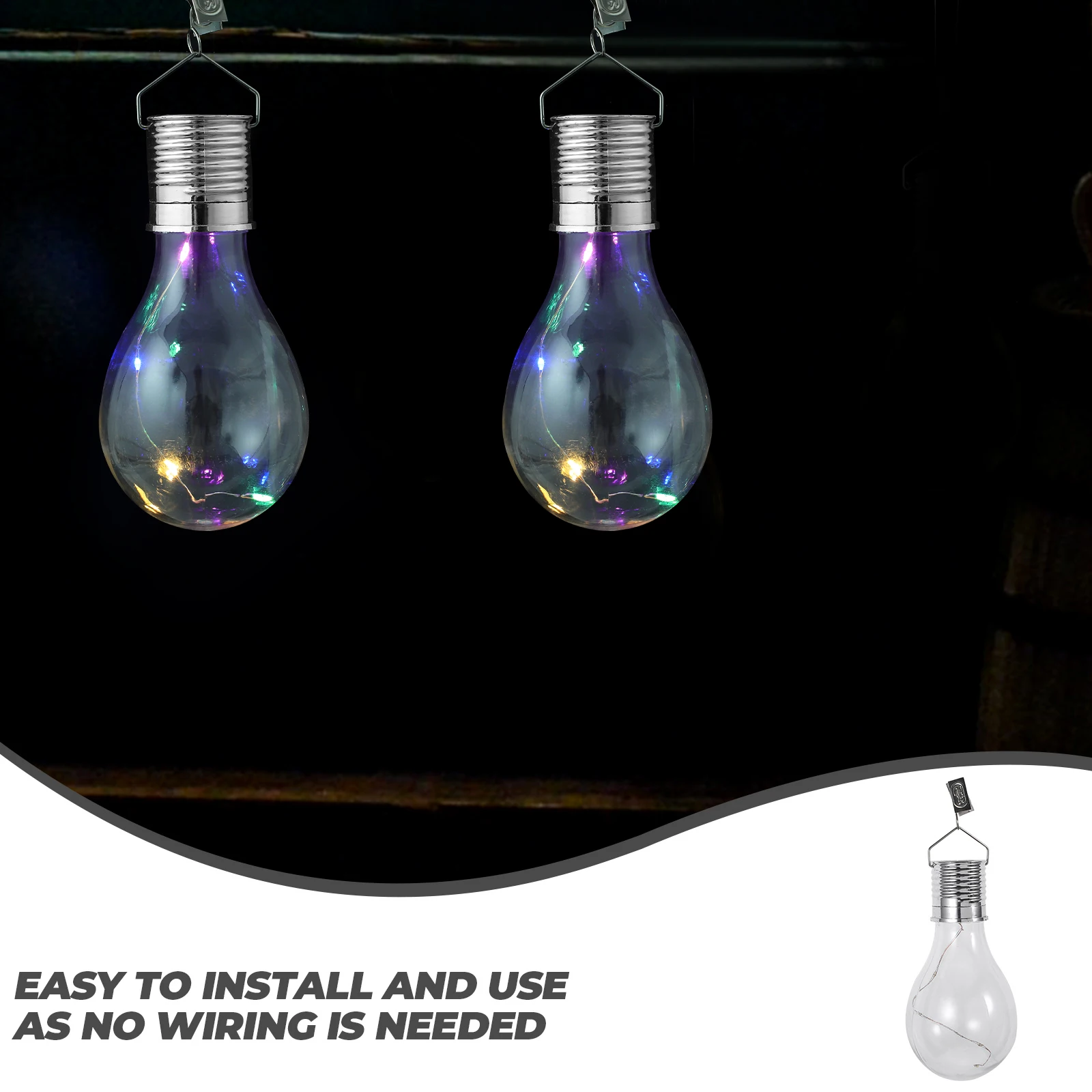 

Portable Solar LED Light Bulb Eco Friendly Low Power Consumption Hanging Garden Camping Outdoor Decor Waterproof