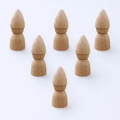 6 قطعة أوتاد الأشخاص الخشبية لتقوم بها بنفسك فارغة للأطفال التنسيق بين اليد والدماغ آمنة هدية الوتد أوتاد خشبية أوتاد الخشب #6