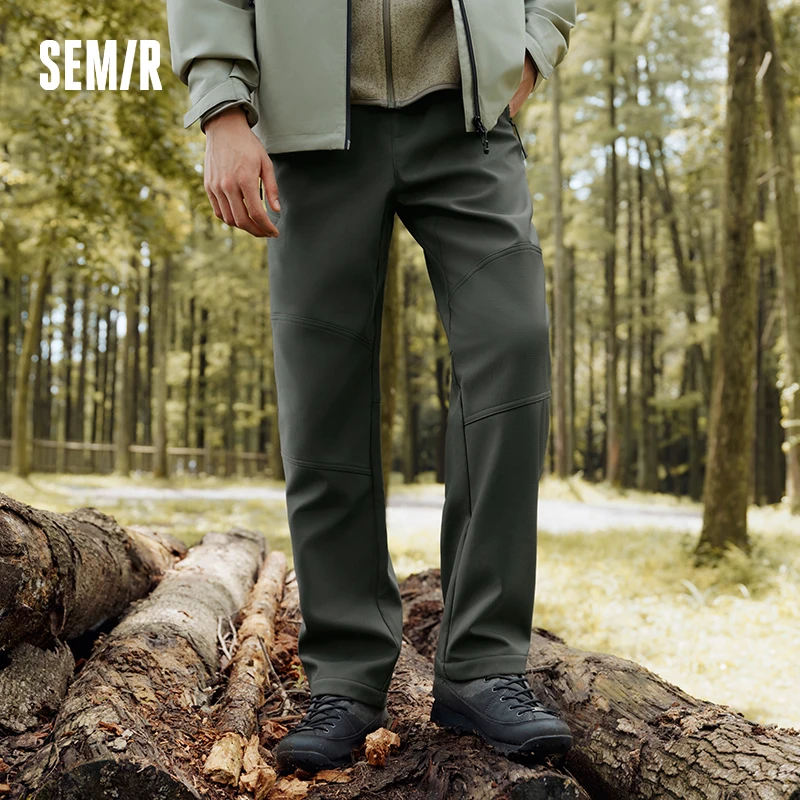 Semir pantalons décontractés hommes doublé polaire trois résistant en plein air pantalons longs 2025
