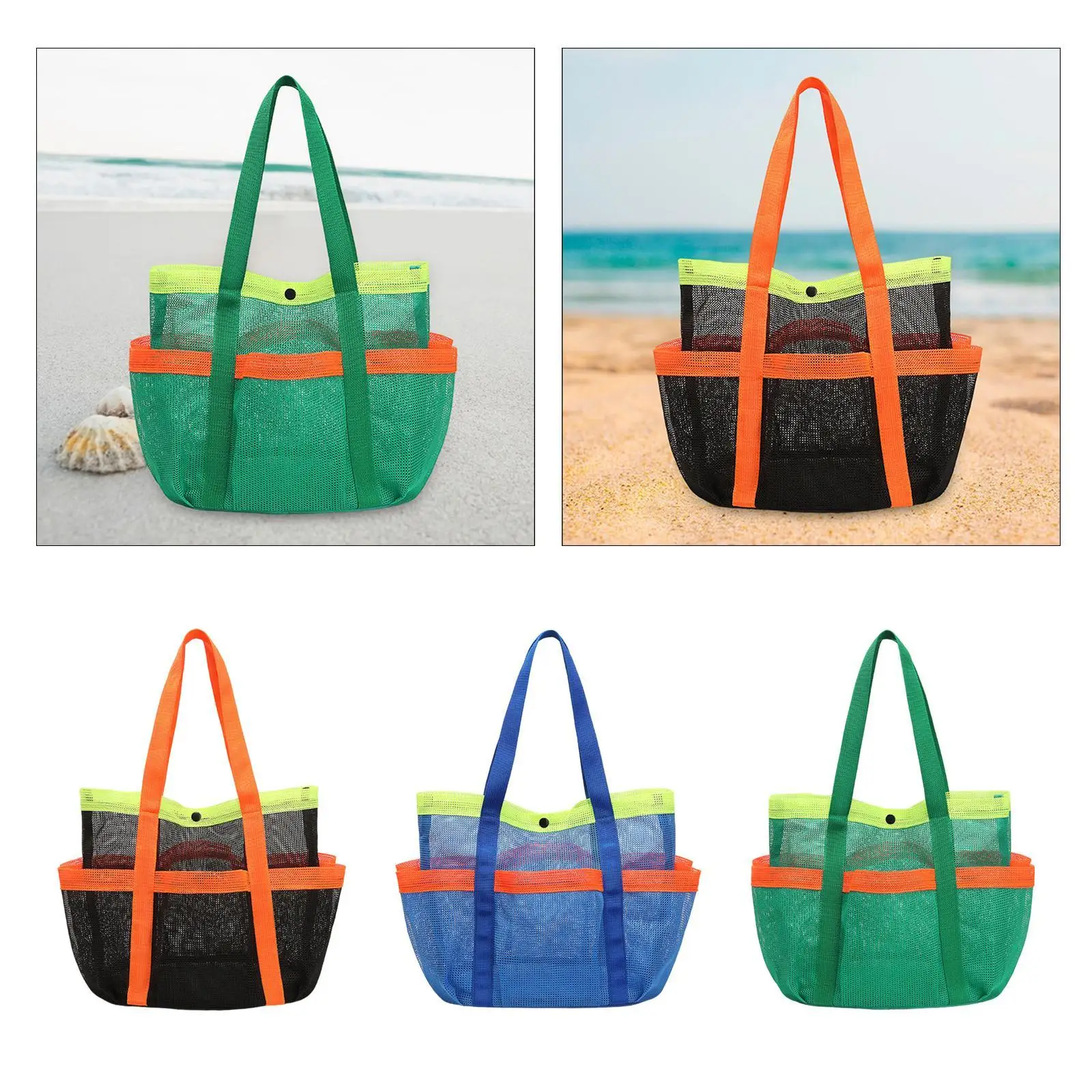 Summer Beach Bag Tote Bag Organizing Bag Portable Shopping Bag Multipurpose for Picnic Camping Trips Hiking Outdoor Activities