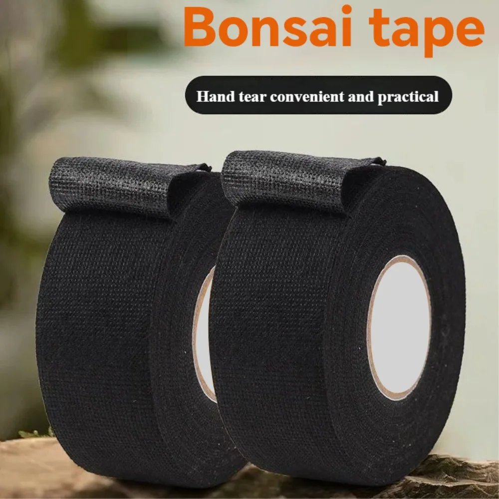 شريط نبات مخملي أسود مرطب للنباتات بوعاء مادة قوية قابلة للتمزيق يدويًا مثالية لأدوات البستنة لتصفيف بونساي