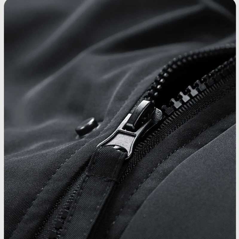 معطف رجالي سميك مبطن بالقطن، نمط ملابس العمل في الهواء الطلق، يحافظ على الدفء في موسم الخريف والشتاء.