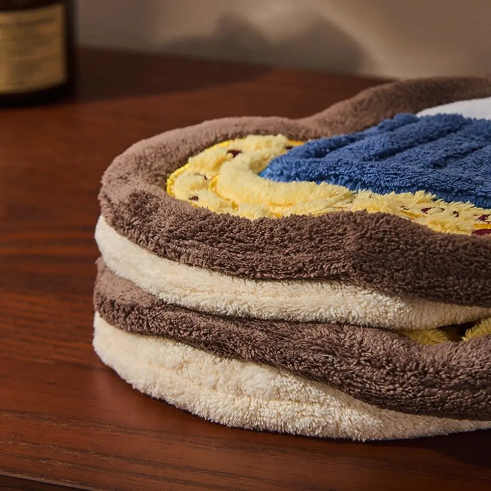 

1 шт. новое быстросохнущее полотенце для рук, толстый впитывающий носовой платок, подвесной милый тряпка для ванной комнаты и кухни