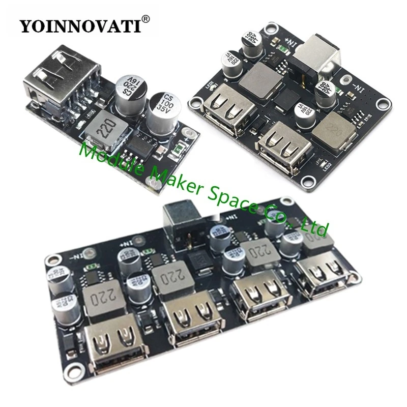 USB QC3.0 QC2.0 DC-DC Buck Converter Charging Step Down Module 6-32V 9V 12V 24V to Fast Quick Charger Circuit Board 3V 5V 12V