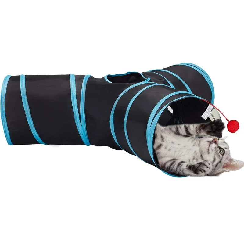 

Tube Cat Toys 3-Way Foldable Cat Tunnel Indoor Cat Tunnel