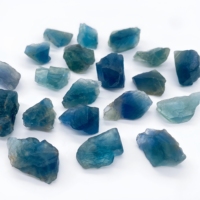 Natural Blue Fluorite Raw Stone Crystal Quartz Irregular Rough Mineral Specimen Reiki Healing Home Decor Aquarium Gift