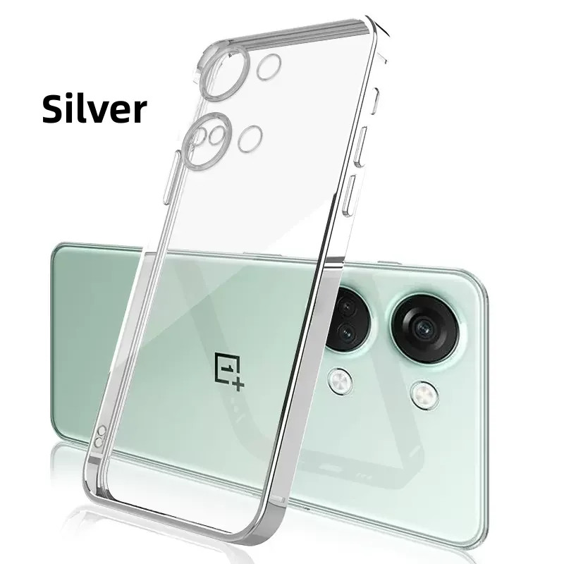 Per Oneplus Nord 3 custodia placcatura di lusso Cover posteriore in Silicone morbido trasparente per One Plus Nord3 Ace 2V custodia sottile antiurto