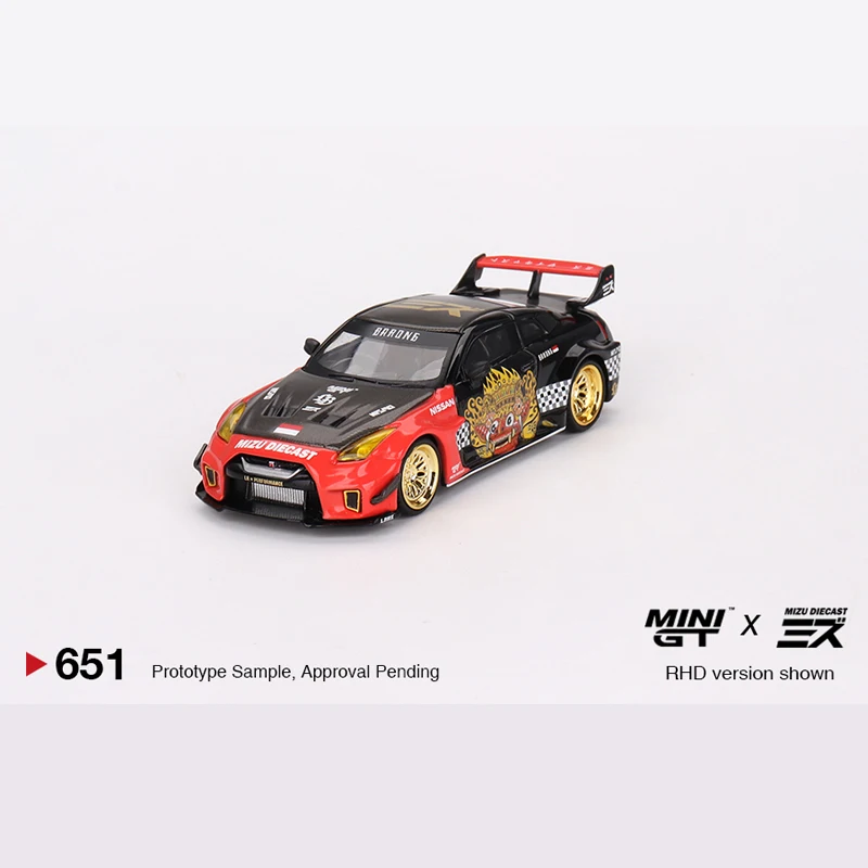 TSM Mini Gt 1/64 Minigt 651 NISSAN 35GT-RR Ver.1 “BARONG” LB WORKS GT Varnish Chase  Die-cast Alloy Car Model Collection