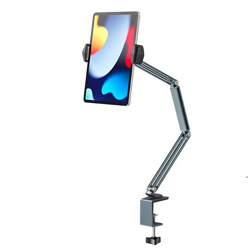 VO-デスクベッドタブレットスタンド調整可能 4-12.9 インチ携帯電話タブレットアルミアームマウントサポート Ipad タブレット