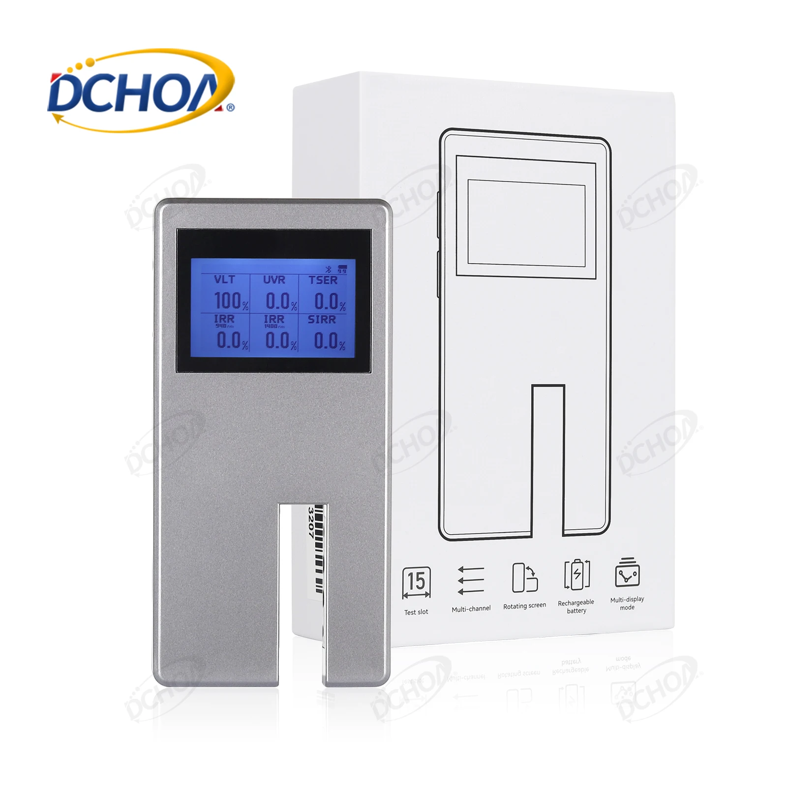 DCHOA Car Window Film Transmittance Meter  Solar Protection Film Meter Automatic Solar Film Uv Transmission Meter