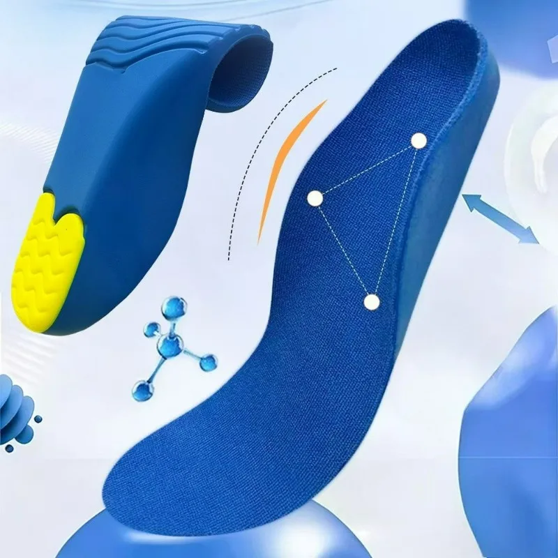 2/6Pcs Sports Shock Absorbing Insole with Arch Support Breathable EVA Cushioning for Running Walking Train Unisex Skid Resistant
