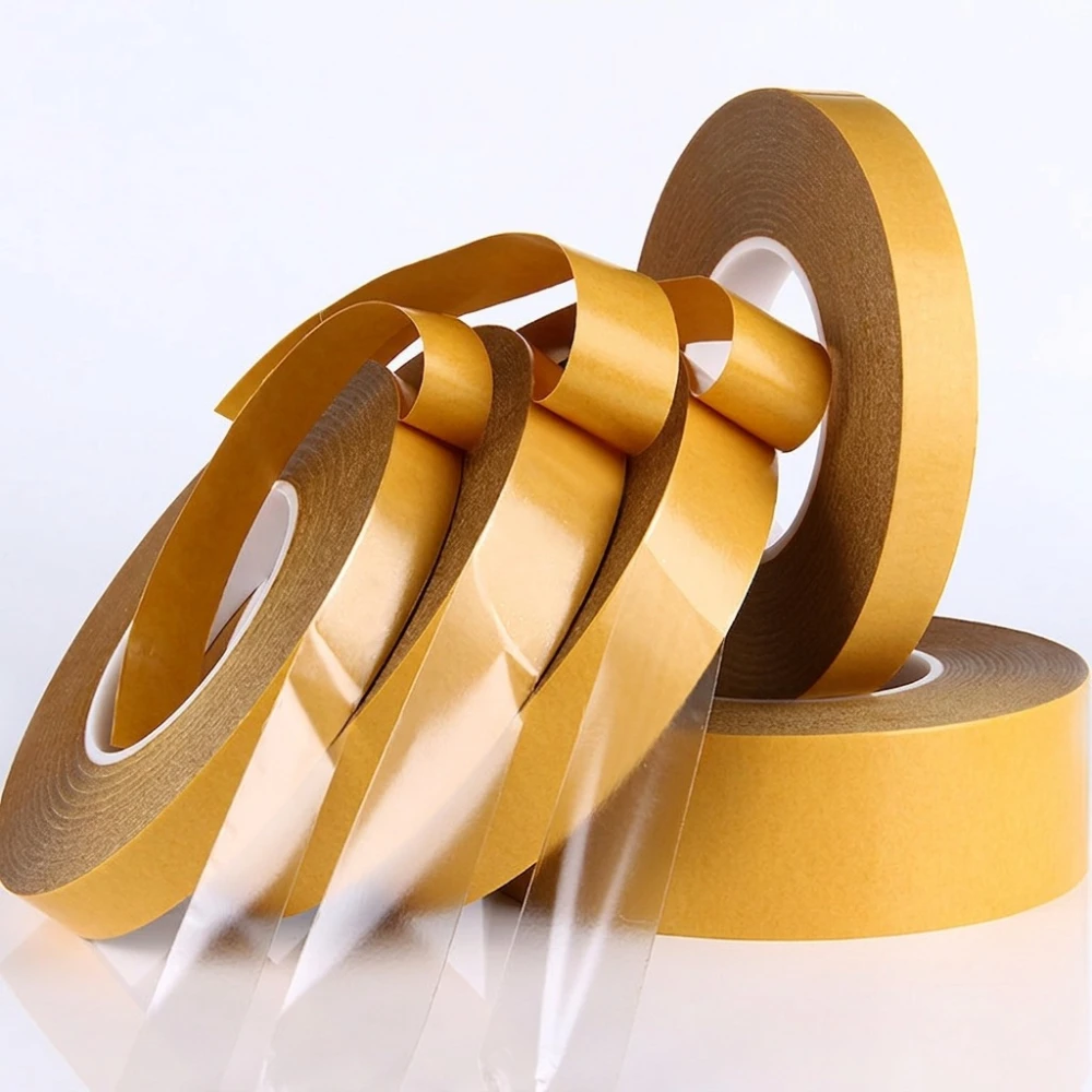 Heavy Duty Clear Double Sided Tape Ultra Thin High Adhesive Traceless Acrylic Tape Heat Resistant Waterproof for Home Office DIY