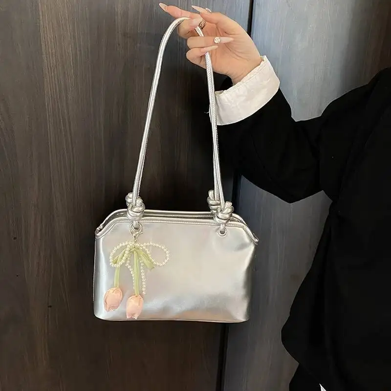 

Элегантная женская сумка через плечо для девочек, простой дизайн подмышками, новый дизайн, женская маленькая сумка через плечо из искусственной кожи с верхней ручкой