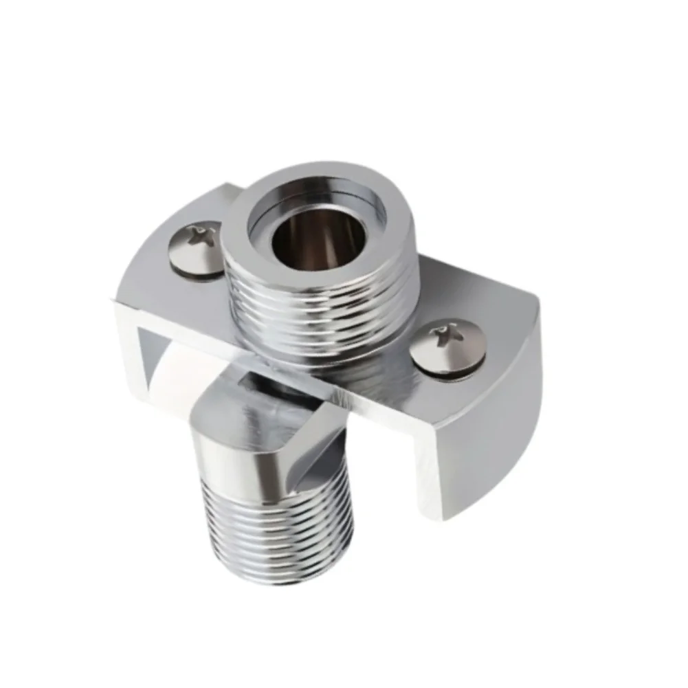 2 x G1/2 Adjustable Shower Elbow Adapters with Decorative Covers Compatible with Standard Shower Arms and Mixers