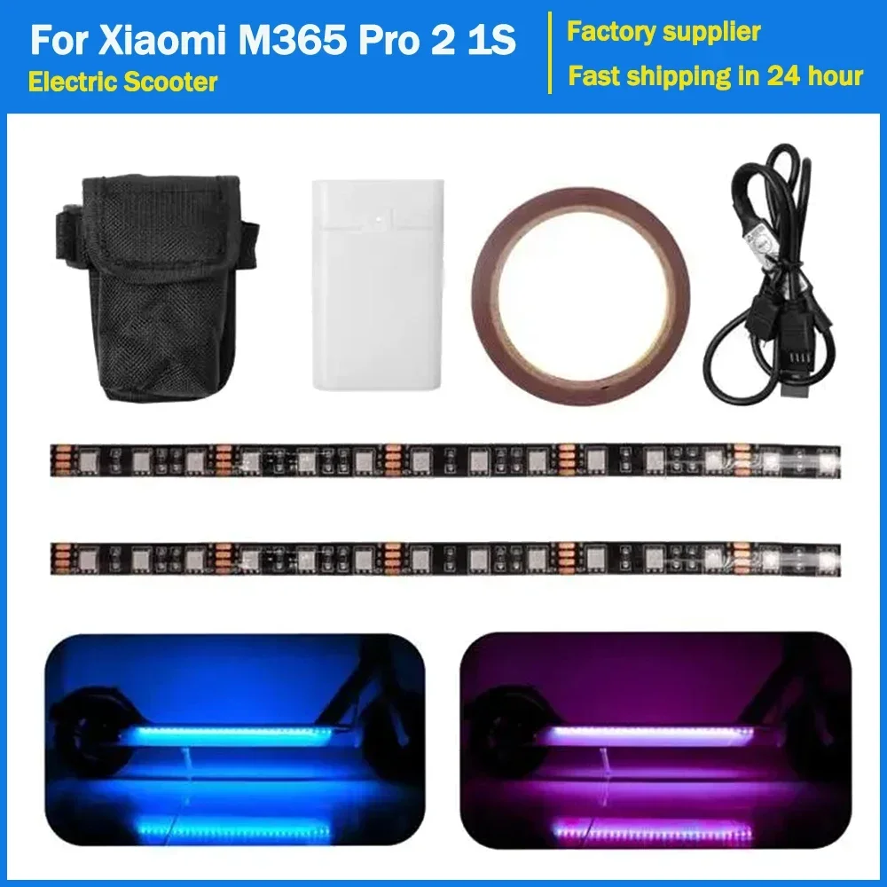 LED Lights Strip RGB Bar Lamp Electric Scooter for Xiaomi M365 Pro 1S Mi3 Skateboard Night Warning Multi-model Flash Light Parts