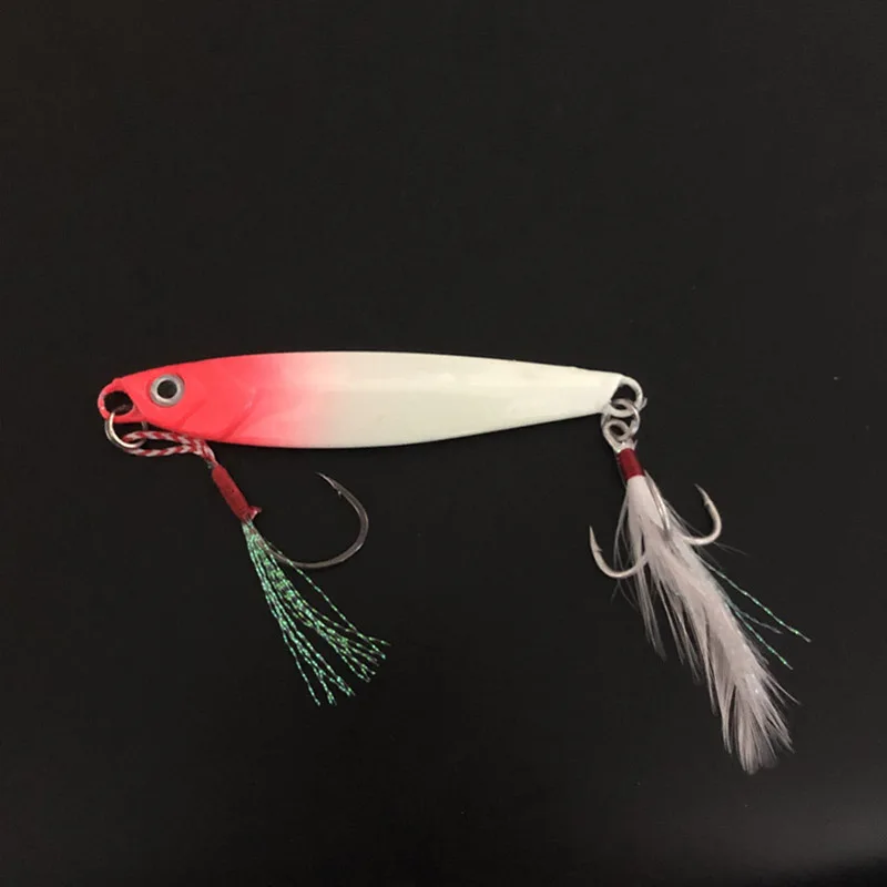 Fishing Glow Jigs 15g/6cm 7g/10g/20g/25g/30g Jigbait Lure Shore Cast Decoys Metal Cast Jig Spoon Luminous Artificial Bait Lures