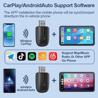 2in1 Wireless CarPlay Adapter for OME Wired to Wireless CarPlay Android Auto Plug and Play USB Type C Dongle