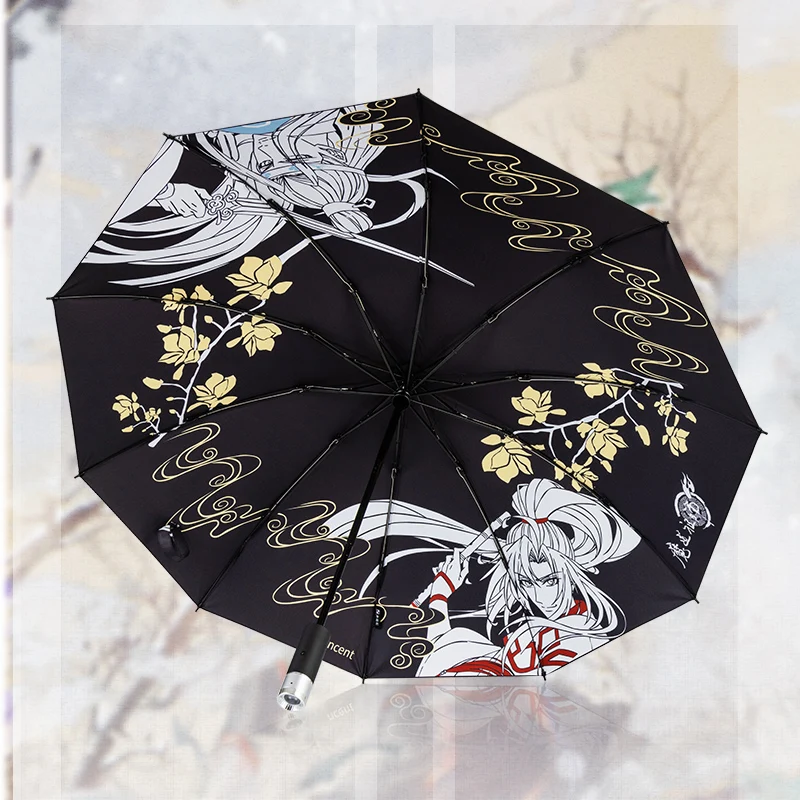 Official Mo Dao Zu Shi/Wei Wuxian/Lan Wangji Multifunctional Automatic Umbrella Can be Illuminated at Night Free Shipping