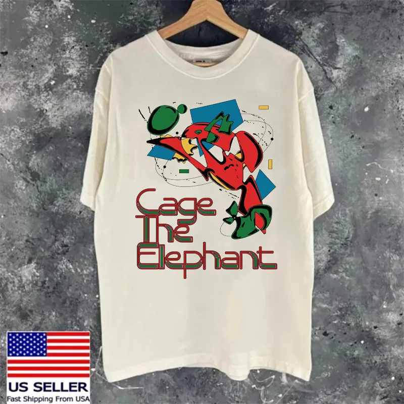 Cage The Elephant Band Poster Natural Color T Shirt Full Size S-5XL