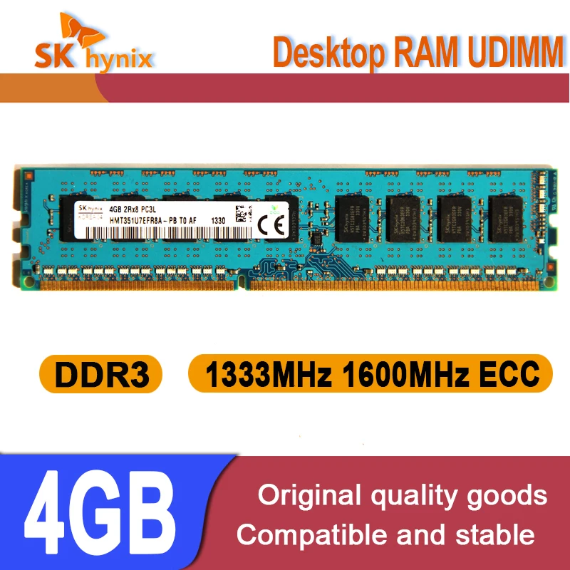 Sk Hynix DDR3 4 ГБ 1333 МГц 1600 МГц ОЗУ PC3 1Rx8 2Rx8 10600U 12800U Настольная память ECC UDIMM 8 ГБ 2 ГБ