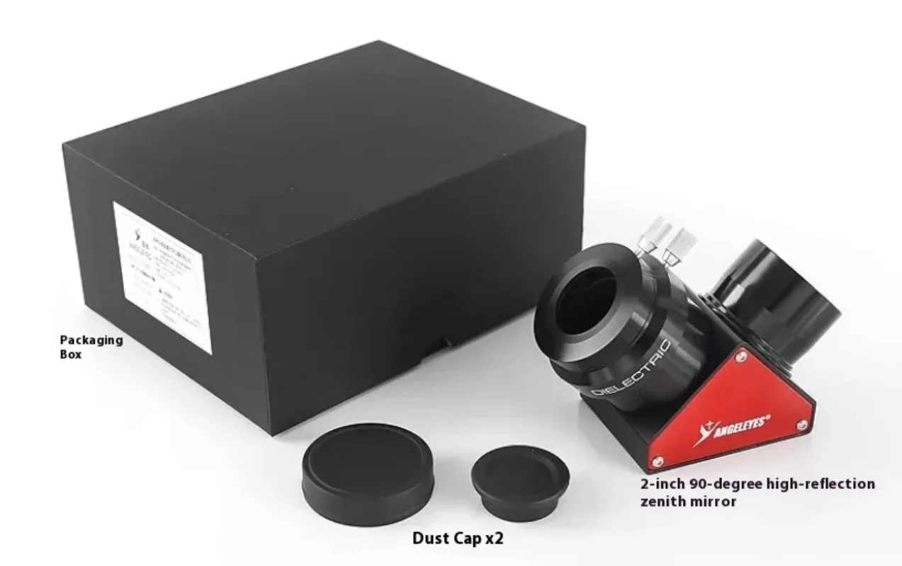Angeleyes Zenith Mirror 2 pouces, miroir diélectrique diagonal à haute réflectivité pour réfracteurs avec adaptateur de 1,25 pouce, accessoire de télescope