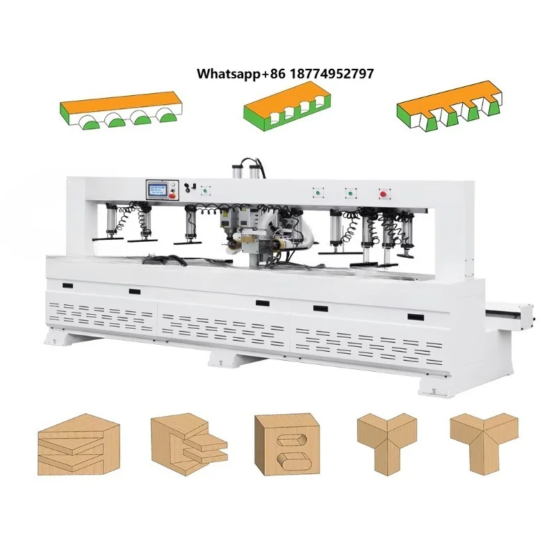 PINLIANG CE Certified 380V 18000r/min Automatic PLC Control System Wood Tenoning Machine with Multi-station Processing