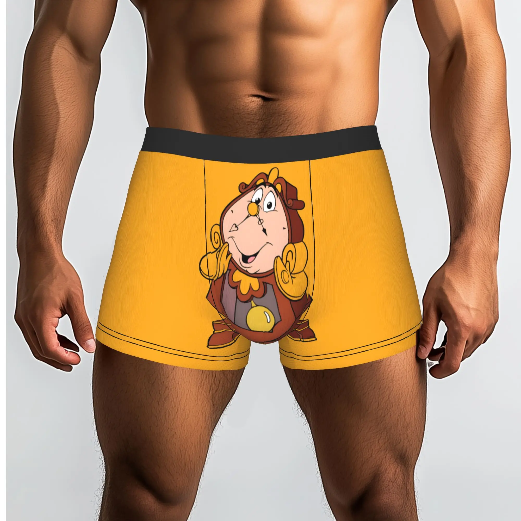 Custom Male Cool Beauty Anime And The Beast Underwear  Boxer Briefs Stretch Shorts Panties Underpants
