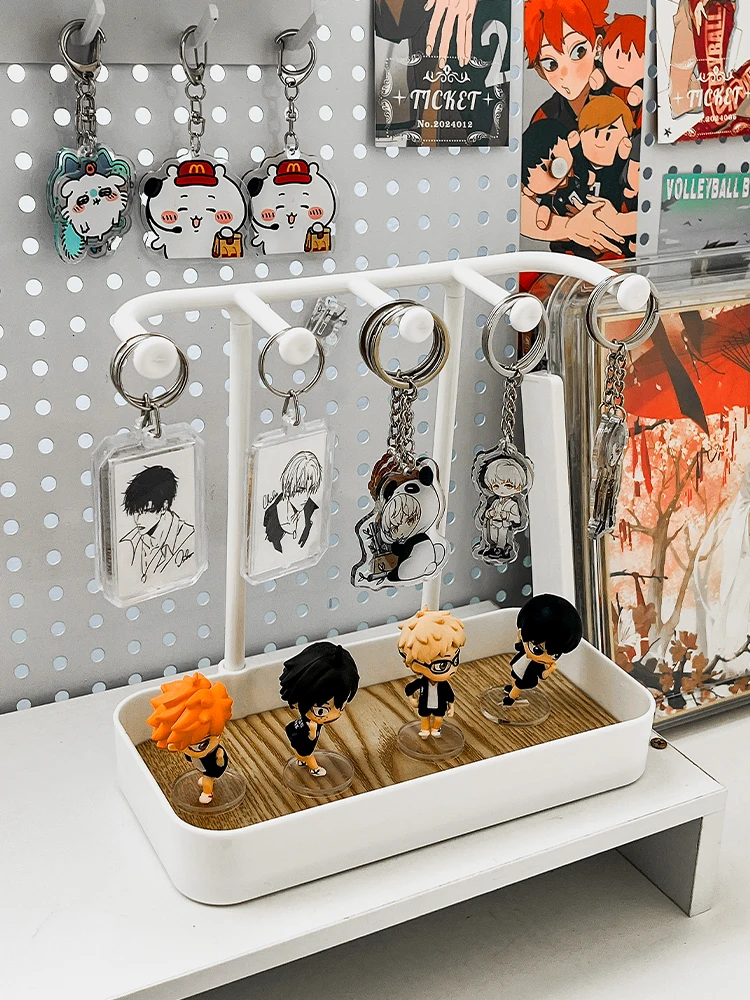 Keychain Display Stand Doll Ornament Storage Holder Bracelet Earring Organizer Simple Style Jewelry Holder Home Organizer