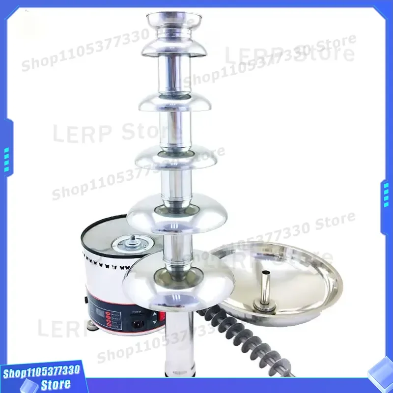 Commercial Chocolate Fountain Machine Electric Melting Pot for Party Wedding Dessert Display Stand DIY Fondue Maker Home Use