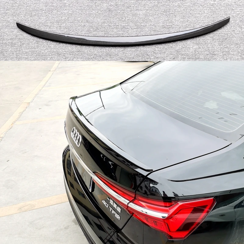 Spoiler arrière style S6 pour Audi A6 C8 2019-2024, matériau ABS de haute qualité, spoiler de coffre arrière, spoiler de style automobile.