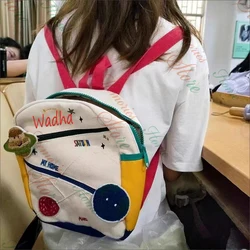 Neue benutzerdefinierte Kindergarten Planet Baby Rucksack Mädchen Jungen leichte Leinwand Schultasche personalisierte Name Kindertag Geschenktüten