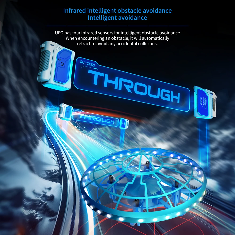 Дрон XS4 НЛО, распознавание жестов, самолет, интерактивная защита от падения, индукционная интеллектуальная подвеска для родителей и детей, игрушка для детей