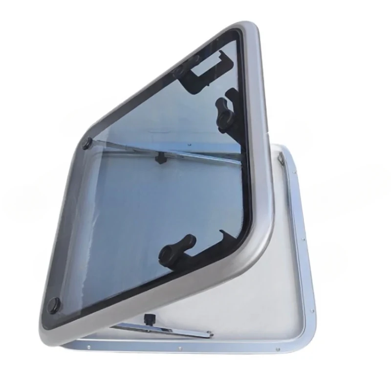 

575X575Mm Anodized Aluminum Square Porthole With Tempered Glass Marine Boat Window