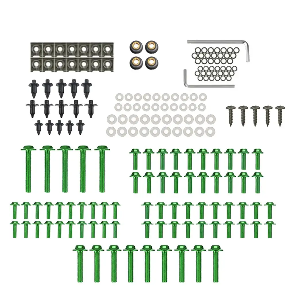 Universal Full Fairing Bolt kit Screws Sportbike Pack Compatible with Yamaha YZF R1 R6 R6S - 3 Colors